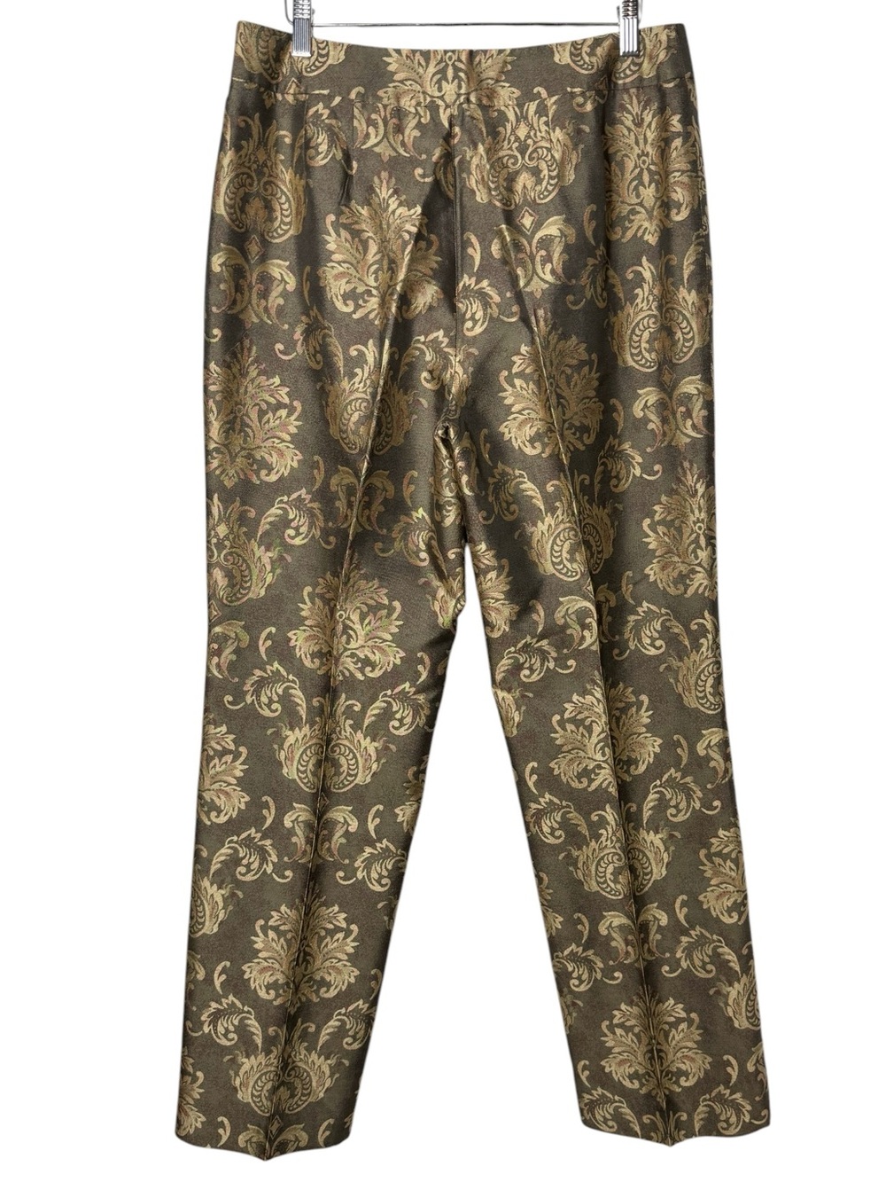 Vintage Talbots Silk Wool Pants Brown Gold Damask
Jacquard Brocade Trousers 12 - Picture 3 of 9